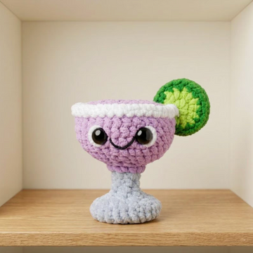 Handmade Margarita Crochet Pattern Bundle, Plush Margarita with Lime Pattern, Amigurumi Cocktail Crochet Tutorial, Home Decor